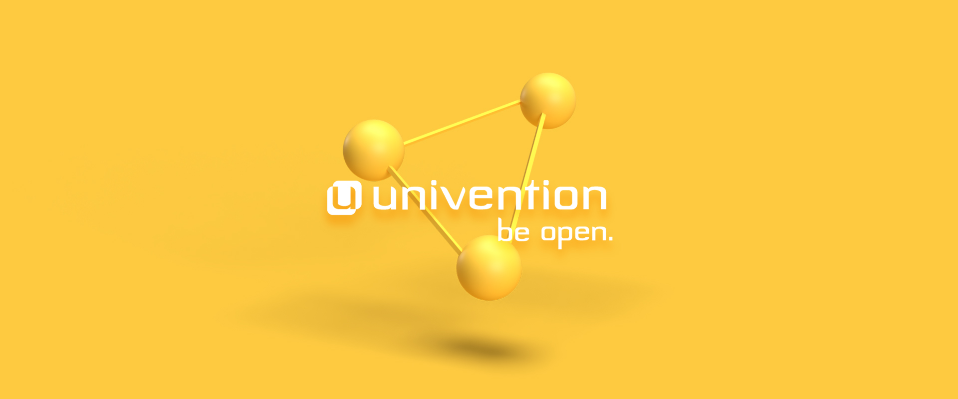 Univention Logo mit vernetzten Kugeln – Open-Source-IT-Infrastruktur